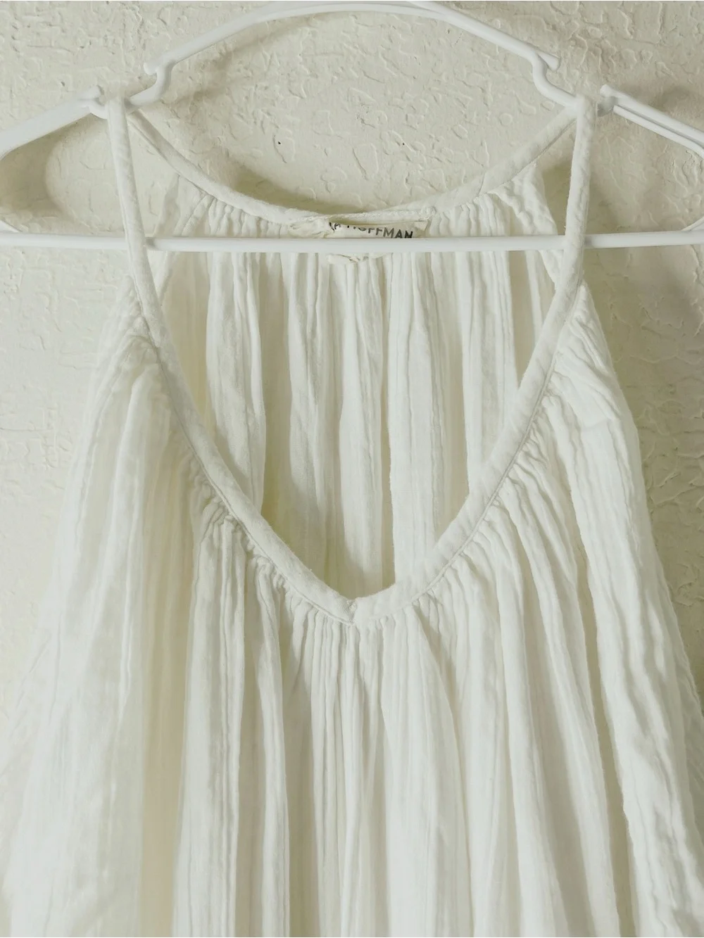Mara Hoffman Crinkled Cotton Gauze Midi Dress in White 100% Organic Cotton - Picture 6 of 14